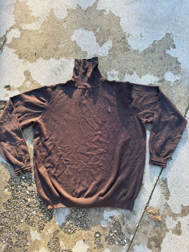 Brown Turtleneck Sweater